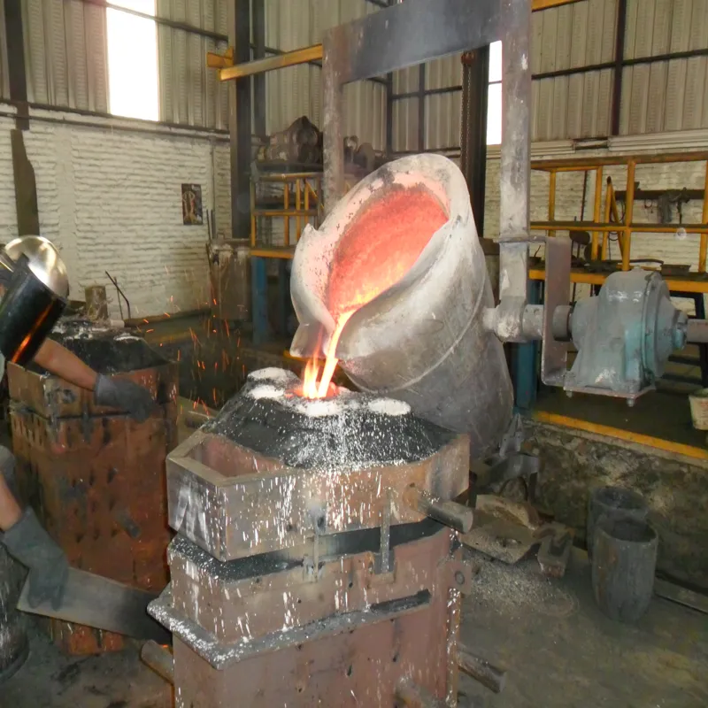 Vaciado de chumaceras de bronce.